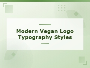 Clean Vegan Logo Typography with Minimalist Fonts